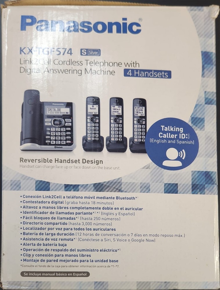 Panasonic Cordless Phone System with Answering Machine, One-Touch Call Block,