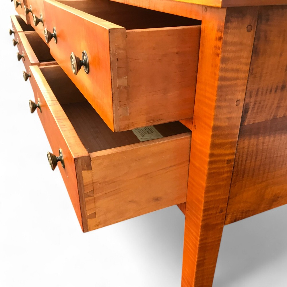 Eldred Wheeler 6 Drawer Tiger Maple Huntboard