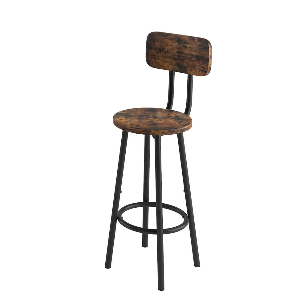3 Piece Bar Table Set Counter Height Dining Kitchen Pub Table with 2 Bar Chairs