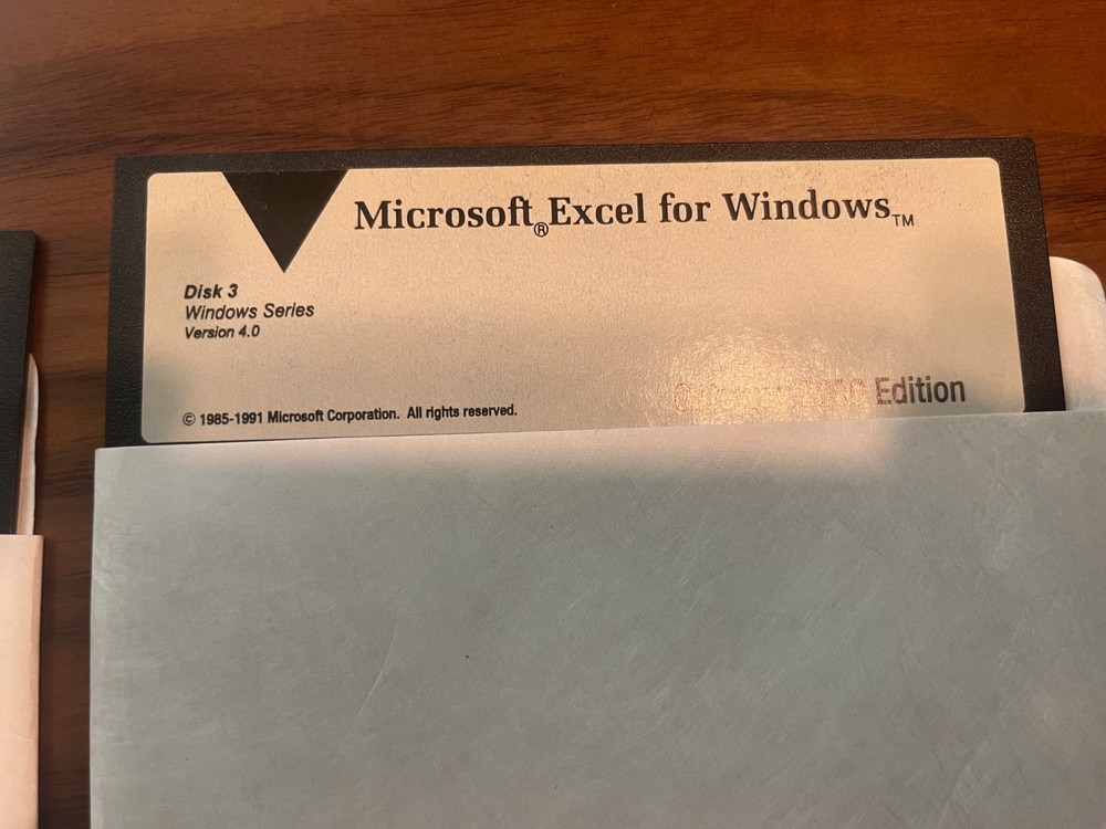 Microsoft Excel for Windows 4.0 5.25" Floppy Disk Lot (UNTESTED)