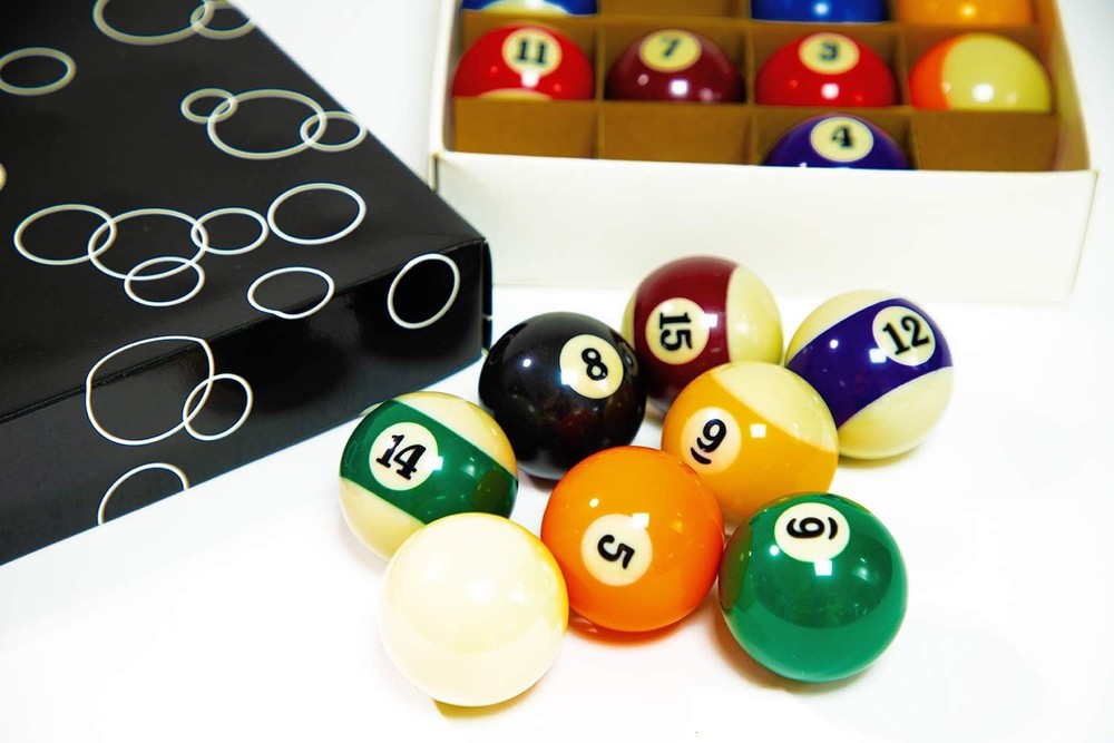 Billiard Balls Set 2-1/4" Regulation Size Pool Table Balls for Replacement