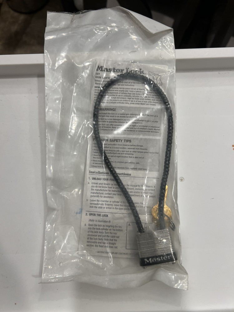 Master Lock 107 Cable Gun Lock