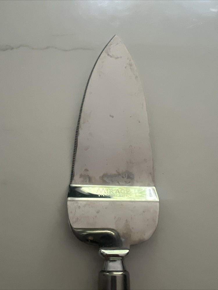 Mirage Cake Cutter Server Acrylic Handle Stainless Steel Blade