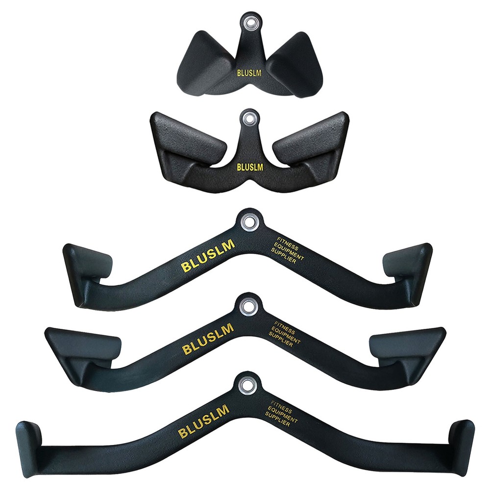 5Pcs LAT Pull Down Bar for Cable Machine Pulldown T Bar V Bar Cable Attachments