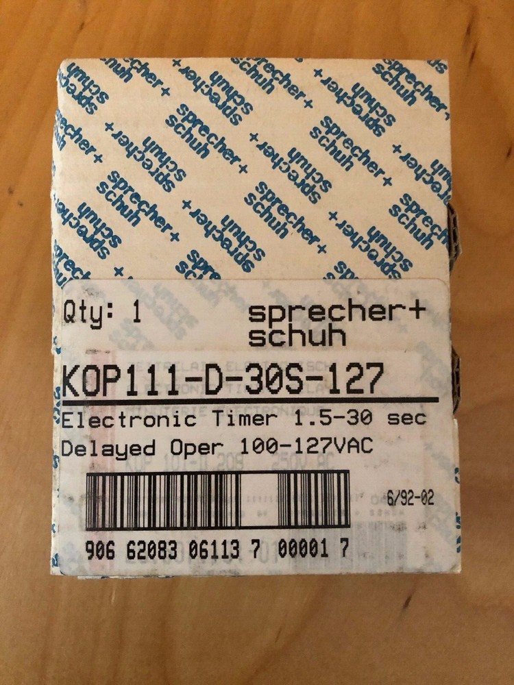 S&S Sprecher & Schuh KOP111-D-30S-127 Timer