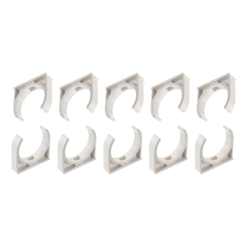 20PCS 50mm PVC Pipe Clamps White