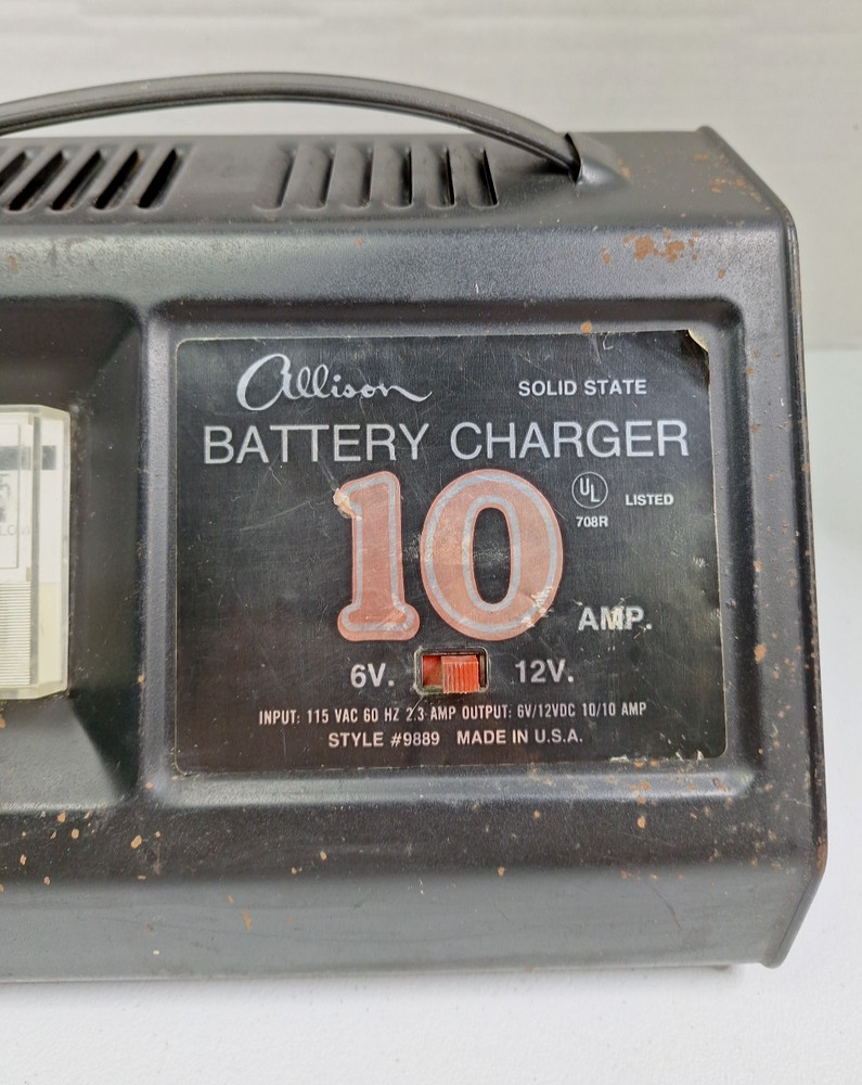 Allison 9889 Solid State Automatic Battery Charger 6 / 12V Tested