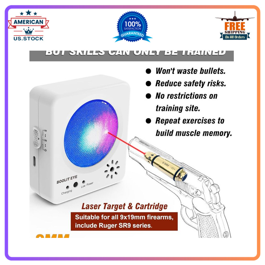 BOOLIT EYE Dry Fire Training System Laser Cartridge with Electronic Target