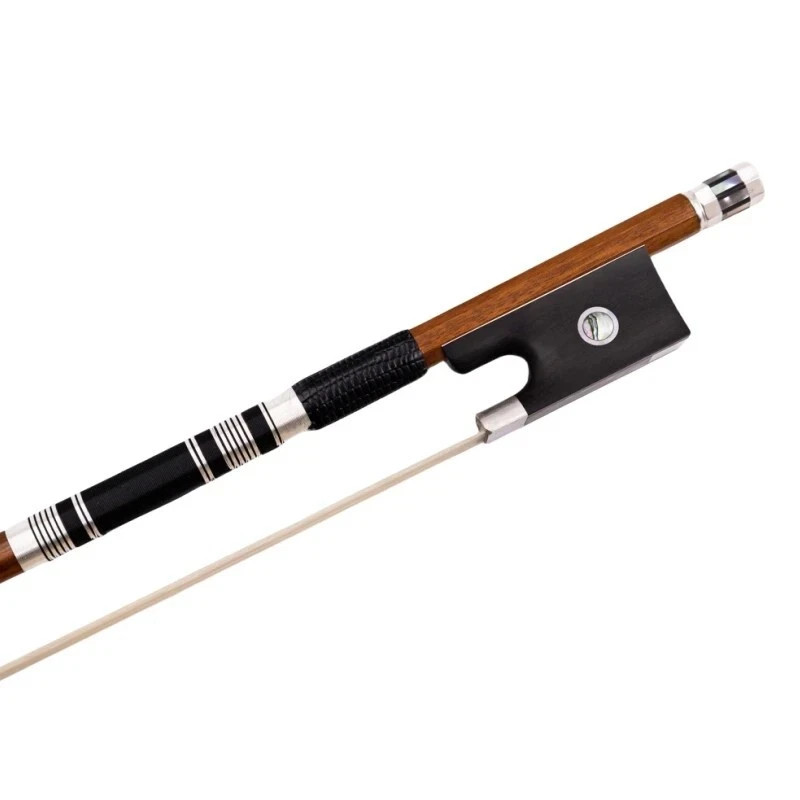 1pcs strong Pernambuco violin bow 4/4, Silver Mounted, Ebony bow Frog