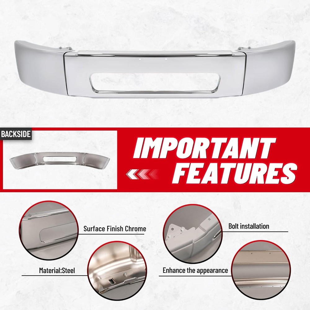 Front Bumper Assembly Compatible with 2003-2021 Freightliner M2 106 112 Models