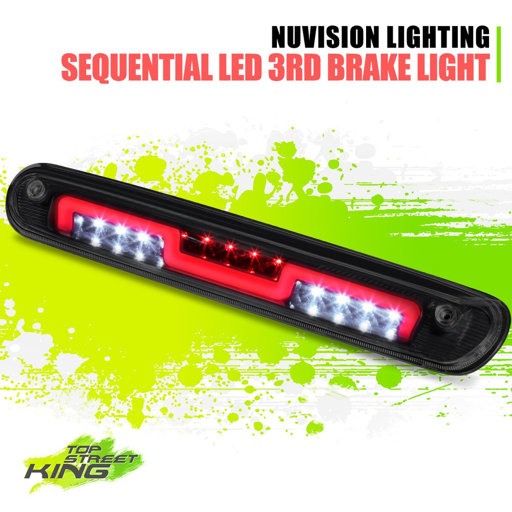 Nuvision Smoked {LED Sequential} 3rd Tail Break Light for Silverado Sierra 07-14