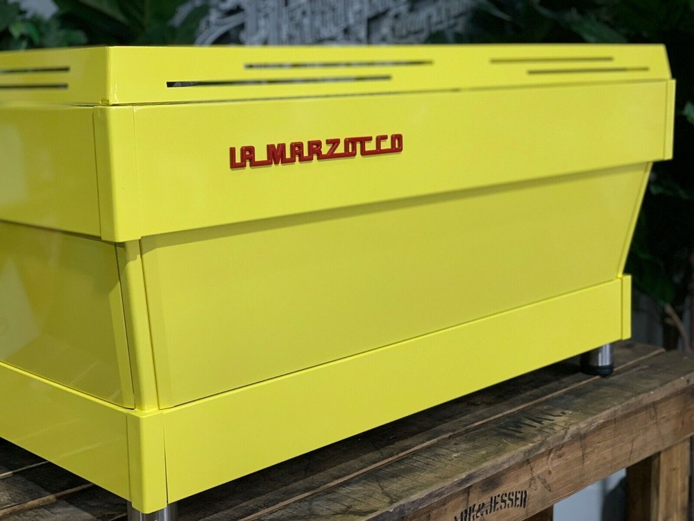LA MARZOCCO LINEA PB 3 GROUP CUSTOM YELLOW ESPRESSO COFFEE MACHINE