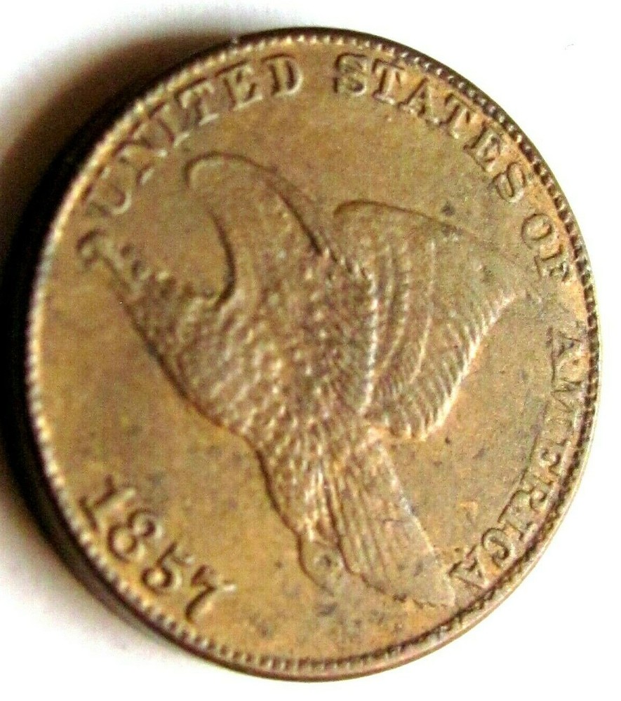 1857 FLYING EAGLE ONE CENT UNCIRCULATED/ VERY NICE