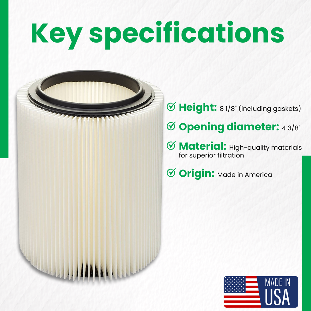 Craftsman & Ridgid Replacement Filter 2 pack By Kopach, Part # 17816