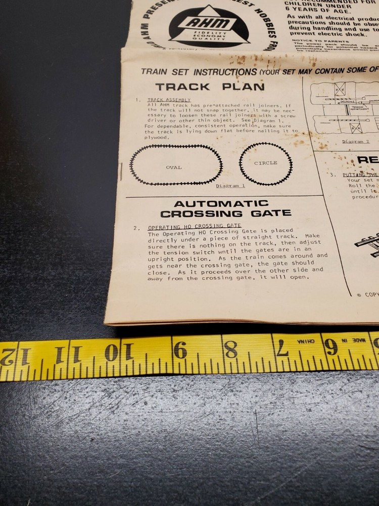AHM Train Set Instructions & Catalog - 1973 - Vintage