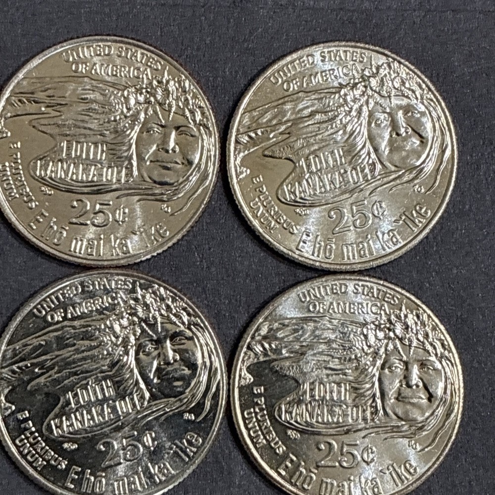 Edith kanaka’Ole quarter error D, Cod Instead of God, set of 12