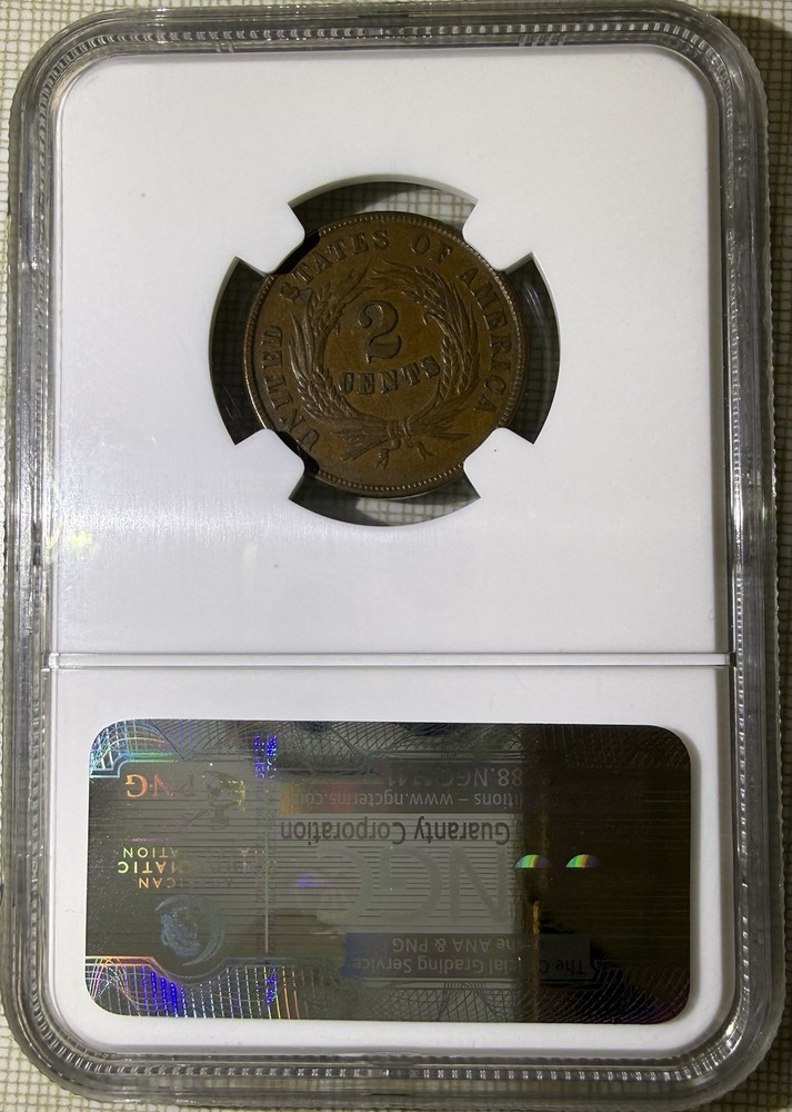 1864 2 Cent Piece NGC AU53 BN (002)