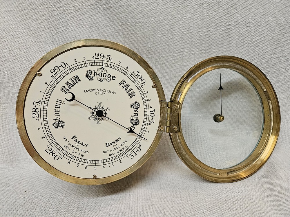 Emory & Douglas and Co. Brass Porthole Barometer