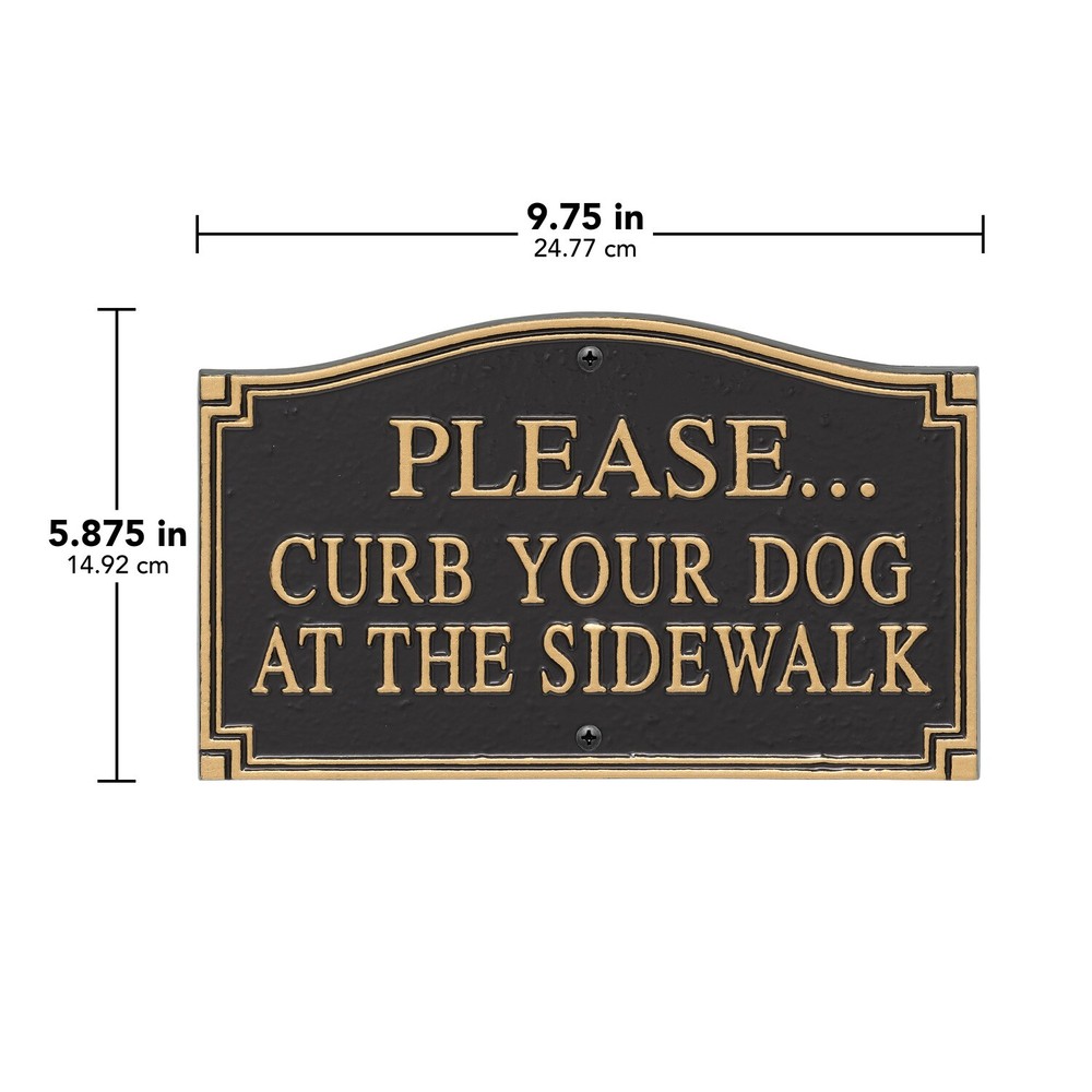 Please Curb Your Dog Lawn/Wall Statement Sign