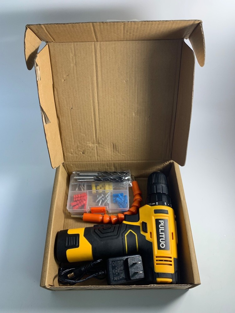PULITUO Cordless 12v Drill/Driver Kit, Power Drill Set w/ Bits