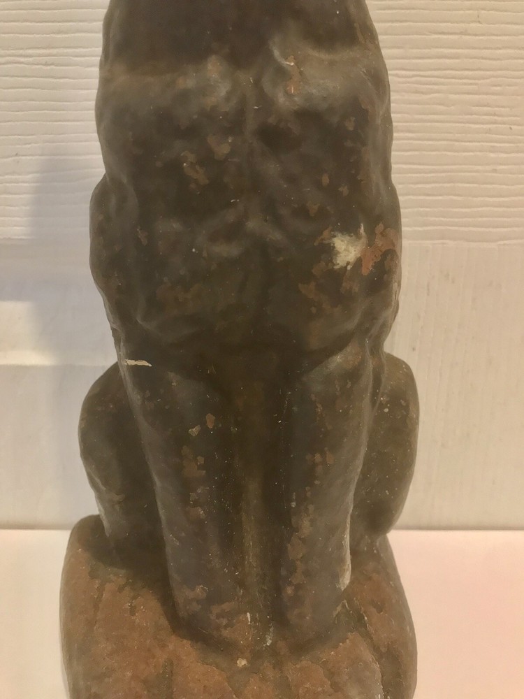 Authentic Antique Cast Iron 9.5” Black Cat Doorstop