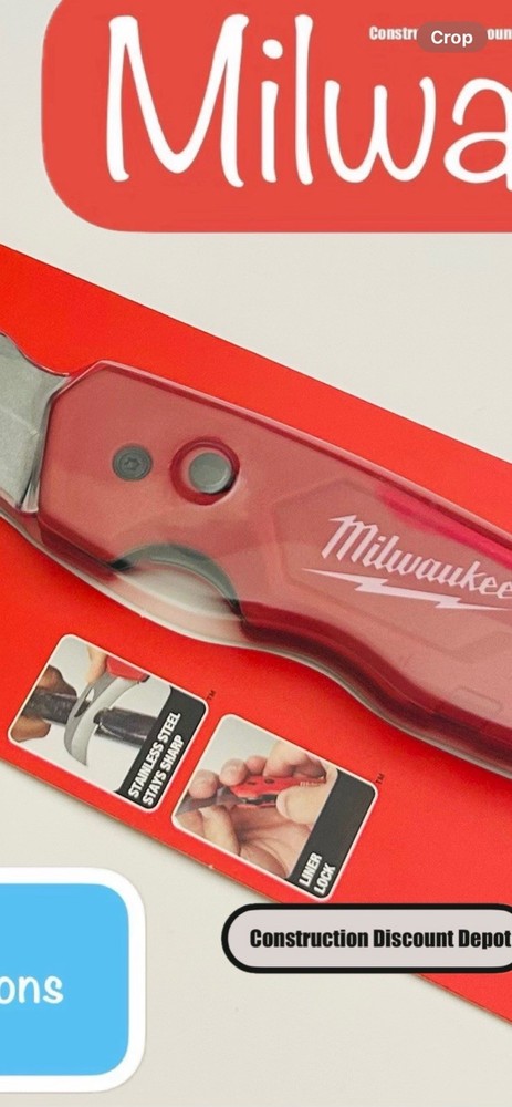 Milwaukee Tool 48-22-1525 Fastback Hawkbill Folding Knife