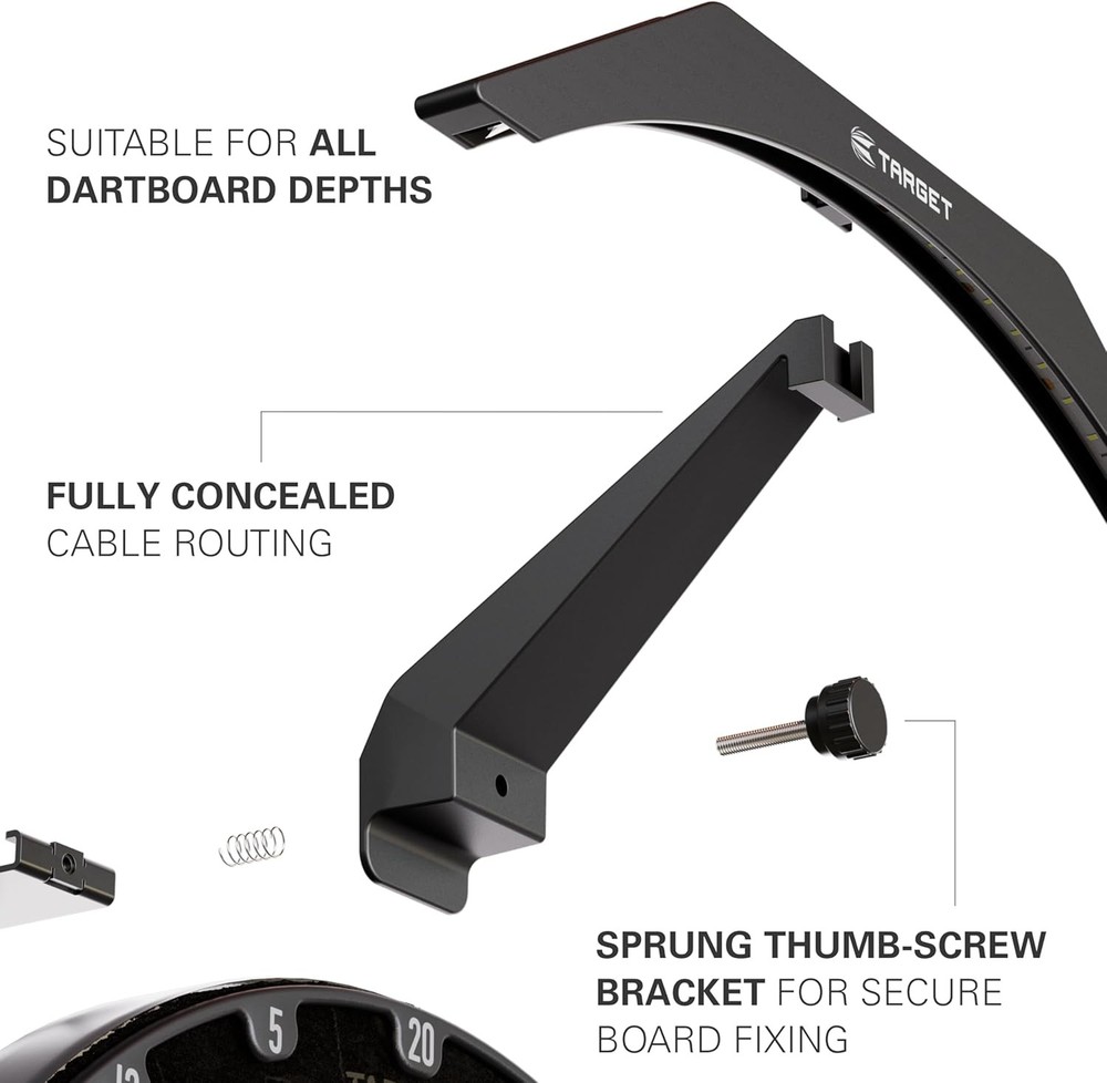 LED Dartboard Light Bright Extra Long Cable Fits All