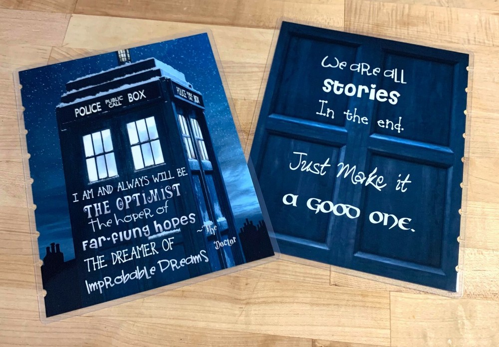 Dr Who Inspired Front/Back Cover Set for use with Classic HAPPY Planner