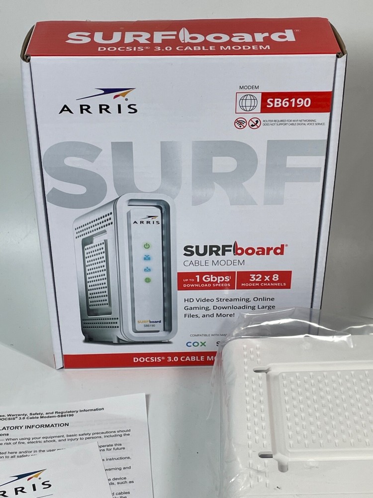 ARRIS Surfboard SB6190 - 32x8 Cable Modem - White