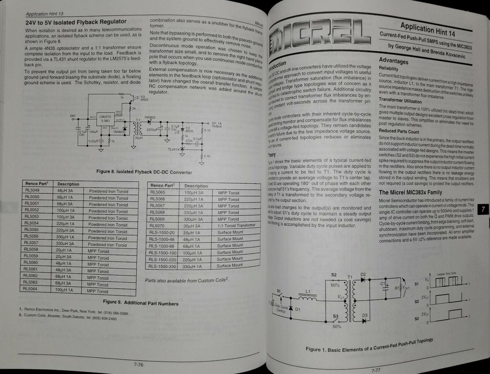 USED 1994 Micrel Semiconductor Data Book