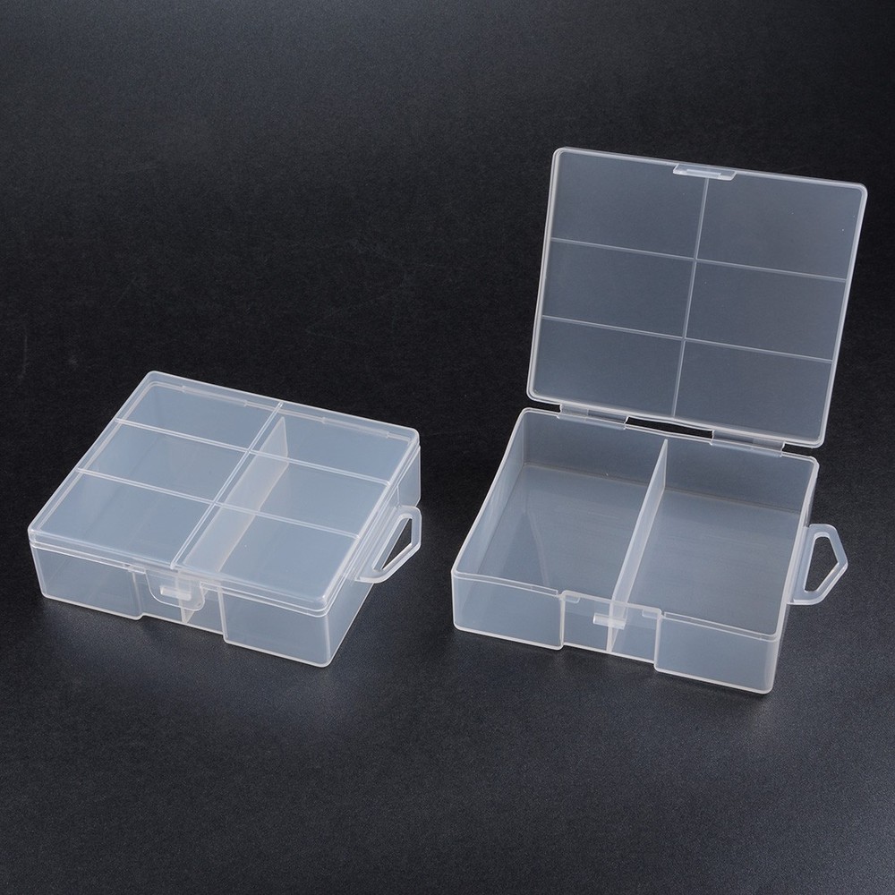 2Pack Portable Power Supply Storage Box Holder Container Transparent for AA