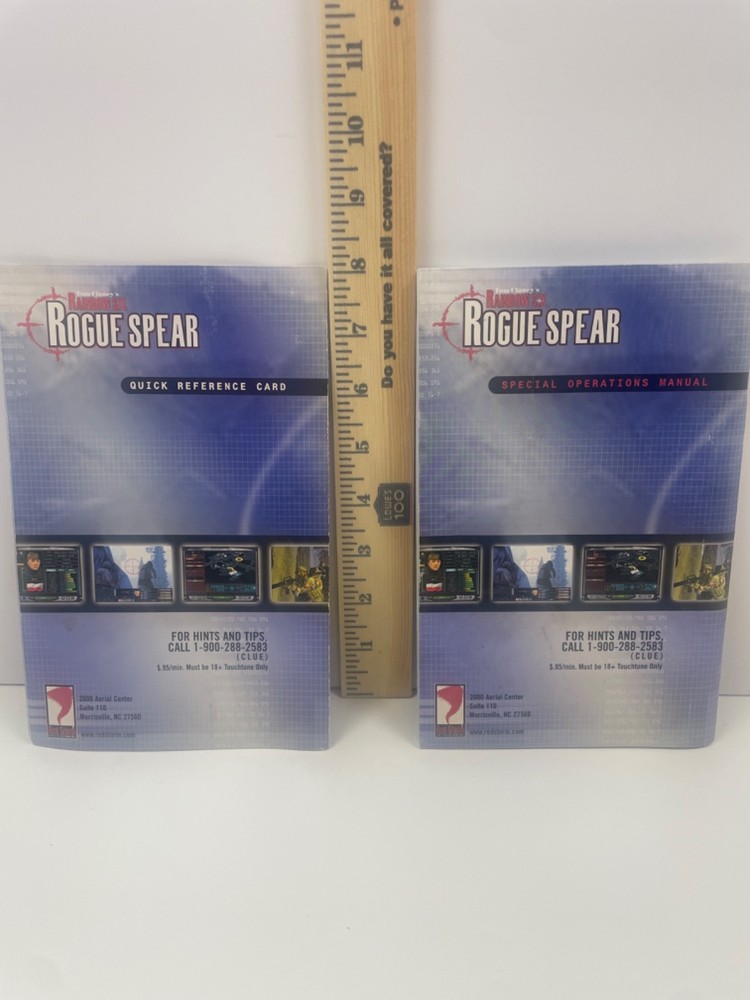 Rainbow Six Rogue Spear Special Operations Manual & Quick Reference Card ONLY