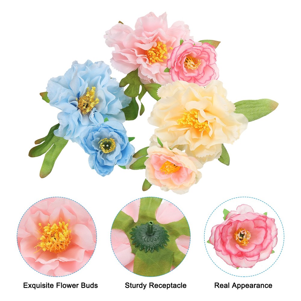 1 Set Artificial Rose Peony Flowers Bulk, Pink