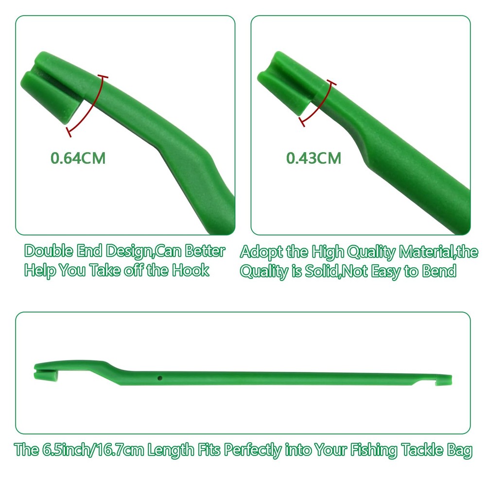 BB Hapeayou Easy Fish Hook Remover Tool 10pcs Medium, ['Red', 'Green']