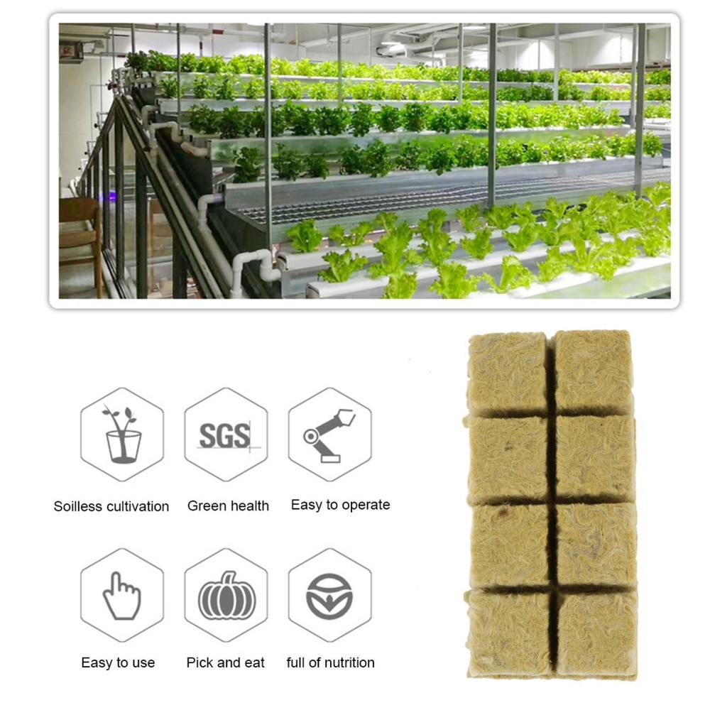 8 Pcs Hydroponic Growing System Planting Wool Block Gardening Tools
