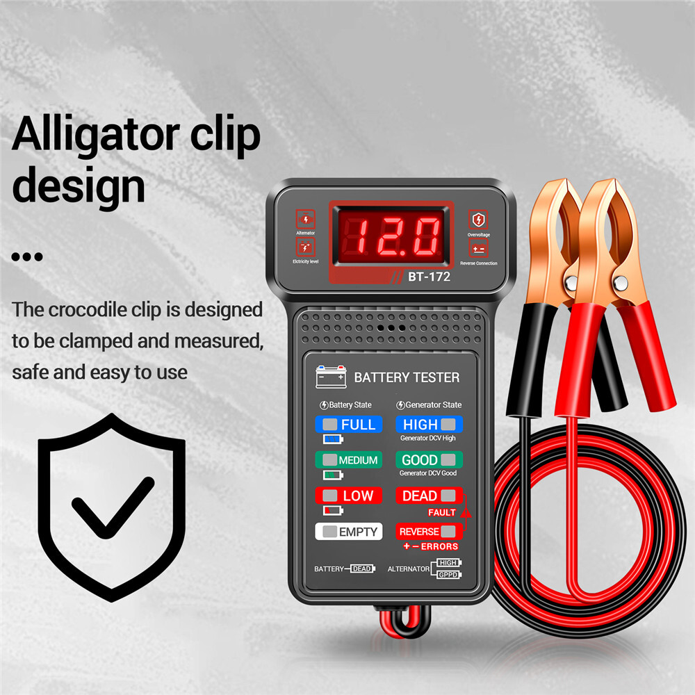 12V Battery Tester Battery Load Tester Battery Analyzer Battery Status-Indicator