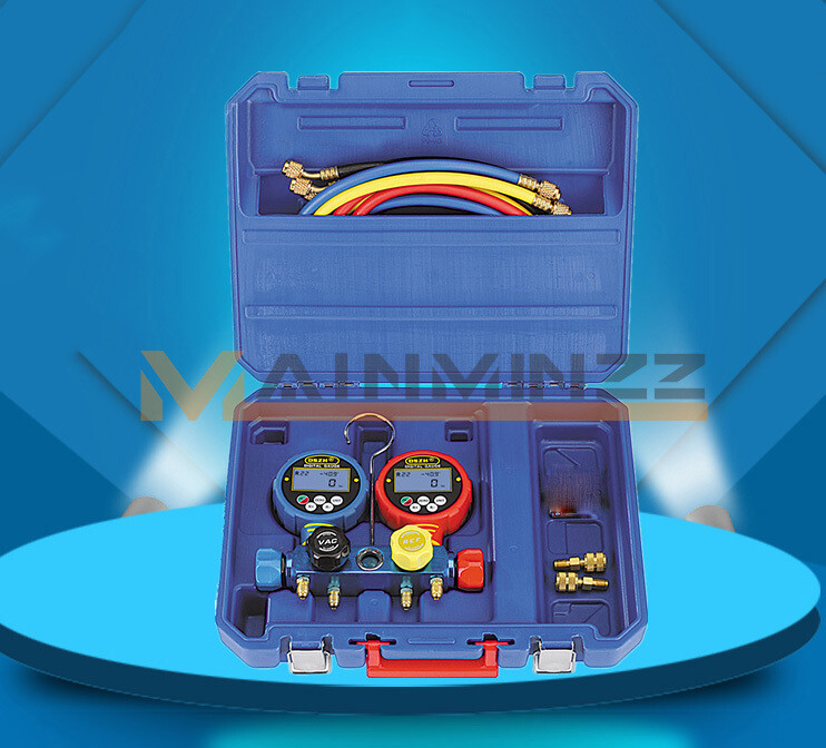WK-6884 Digital Testing Manifolds Gauge Kit 4 Valve