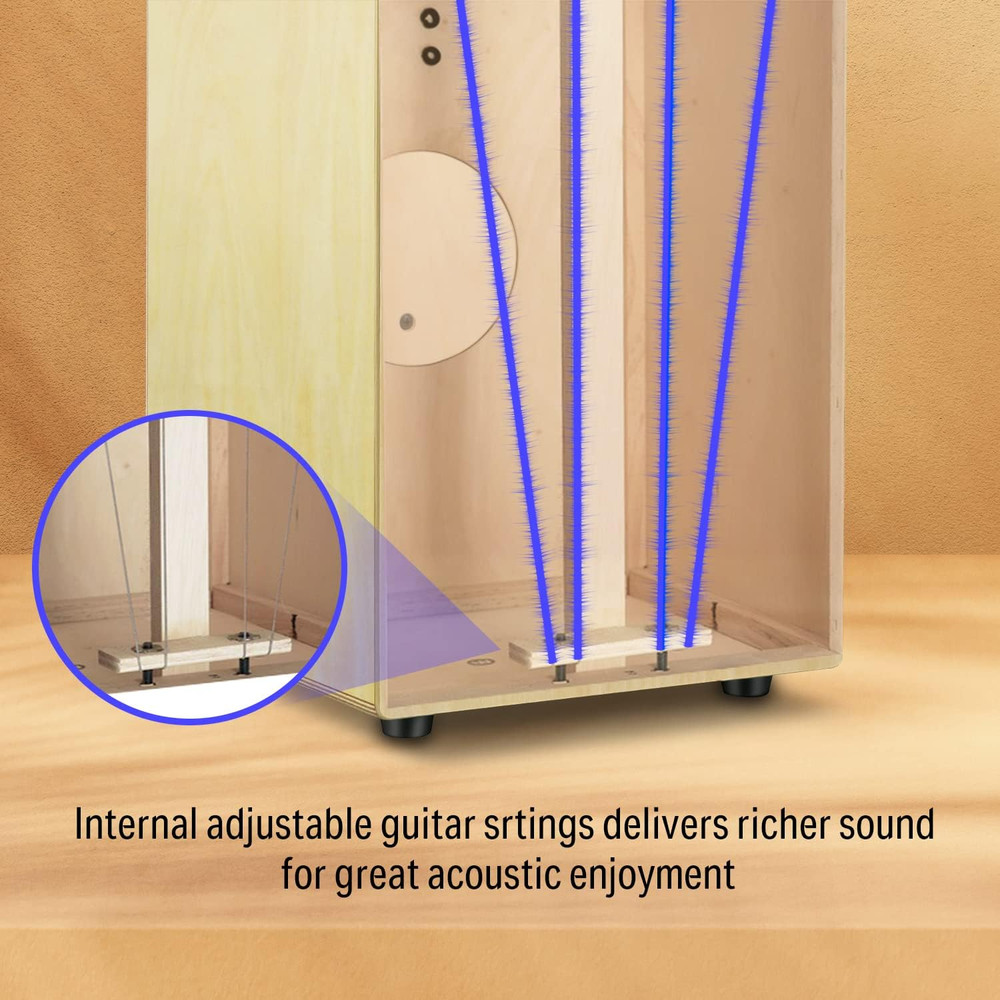 Cajon Box Drum,Full Size with Backpack Dual Adjustable Straps