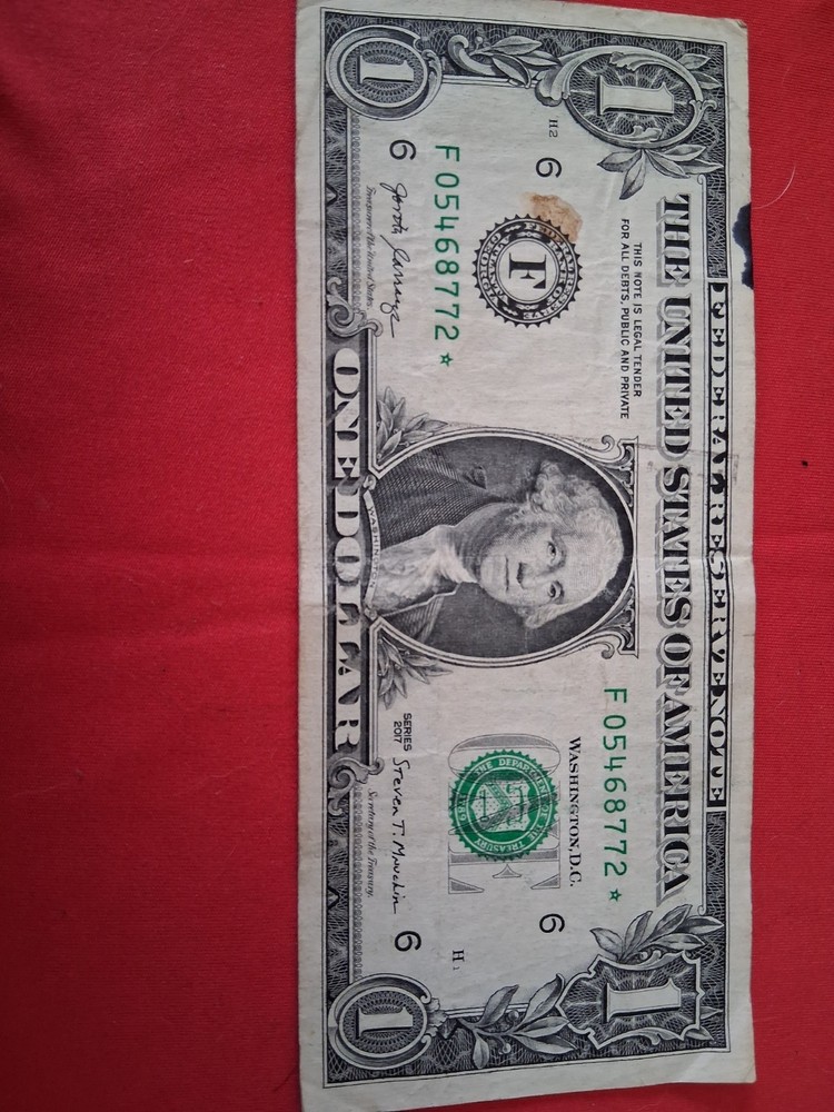 Star Note with Ink Error F 05468772 *