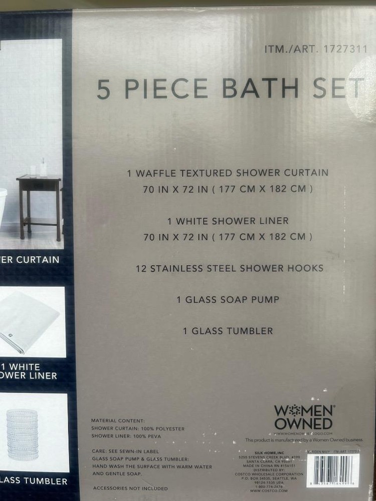 Nueva Spa 5 Piece Bath Set. Blue