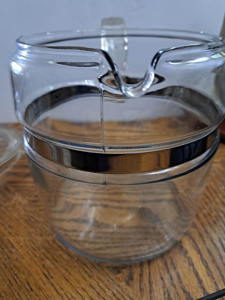 VINTAGE PYREX CLEAR GLASS PERCULATOR POT