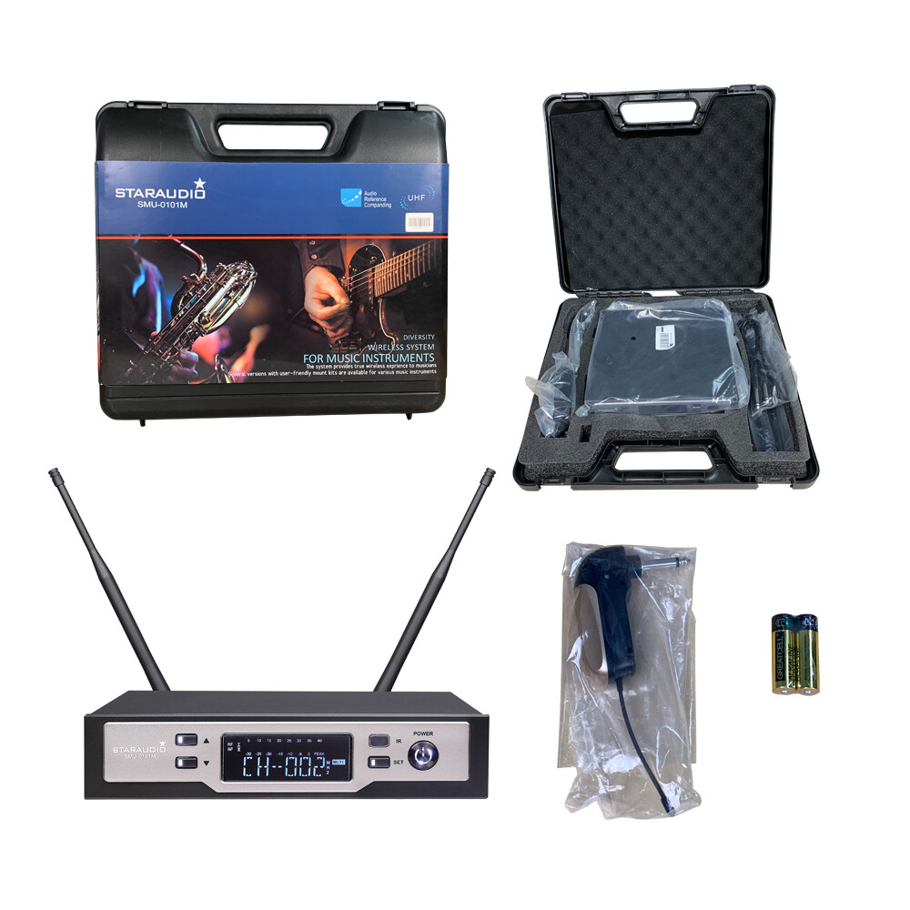Wireless UHF Guitar Microphone System Guitar Straight pug Angled plug Microphone