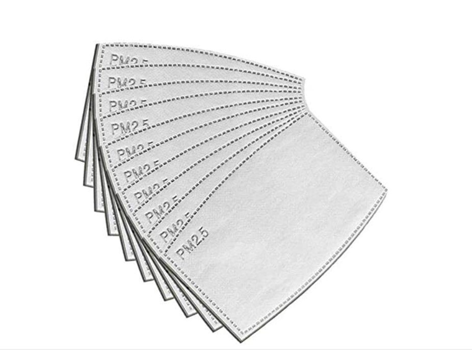 10 PM2.5 Activated Carbon Filter 5 Layer Replaceable For Face Mask Cover