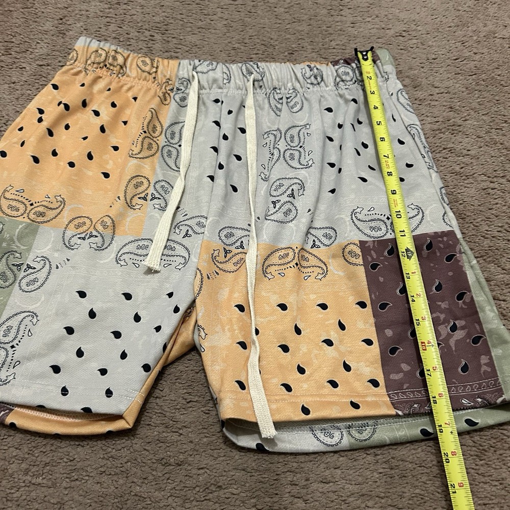 Earthbound Paisley Parchwork Shorts Drawstring Pull On Size Large Multicolor NWT