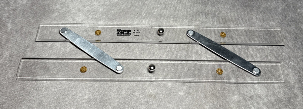 Weems & Plath 145 15" Value Parallel Ruler Marine Navigation w/ Plastic Case