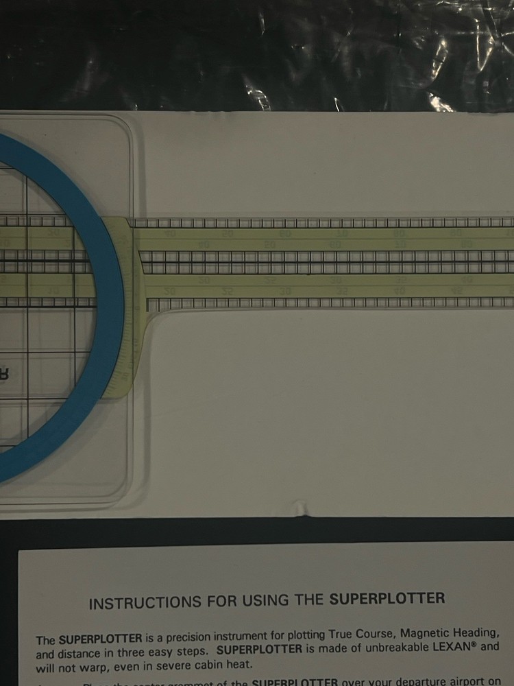 Dorcliff Super Plotter Aviation Navigation Tool w Instructions Sectional WAC