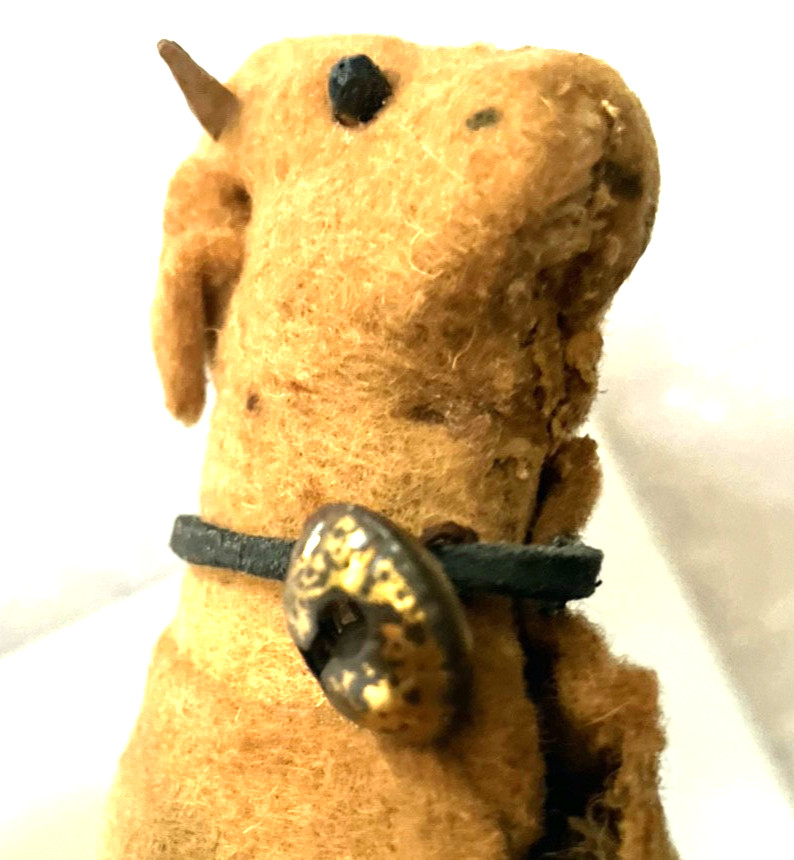 Antique childs felt covered pull toy