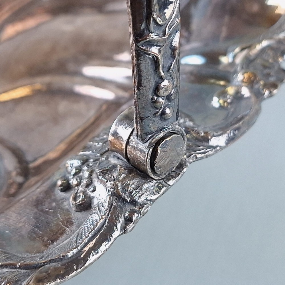 Antique Russian silver plated fruit bowl, 19thC
