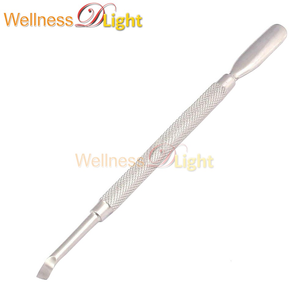Nail Pusher Manicure Cuticle Curve PUSHER SCRAPER SPOON Tools DOUBLE ENDED Steel