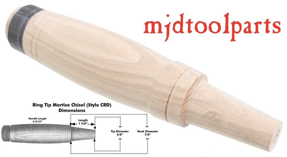 Ring Type Hickory Socket Chisel Handle - Amish Made - Style CRE - mjdtoolparts